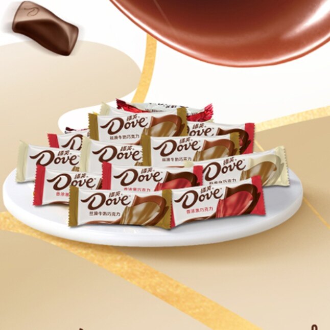 德芙/Dove巧克力350g散装香浓牛奶丝滑奶香白