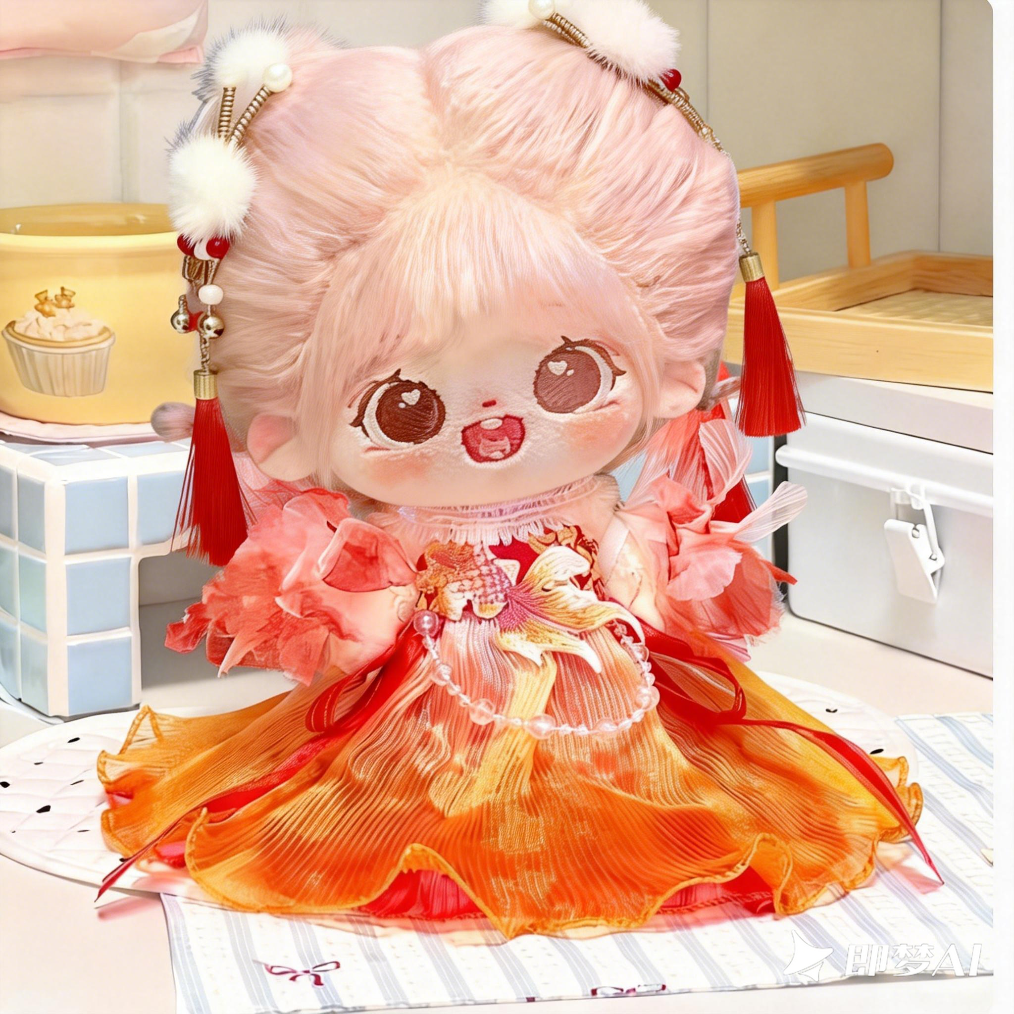 20cm棉花娃娃女正版新年锦鲤古风娃衣可爱毛绒公仔玩偶送生日礼物,模玩/动漫/周边/娃圈三坑/桌游,棉花娃娃,淘宝优惠券,粉丝福利购,淘宝优惠卷