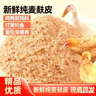 新鲜小麦麸皮喂鸡鸭鹅面包虫优质钓鱼打窝喂鱼喂猪牛羊鸡鸭鹅饲料