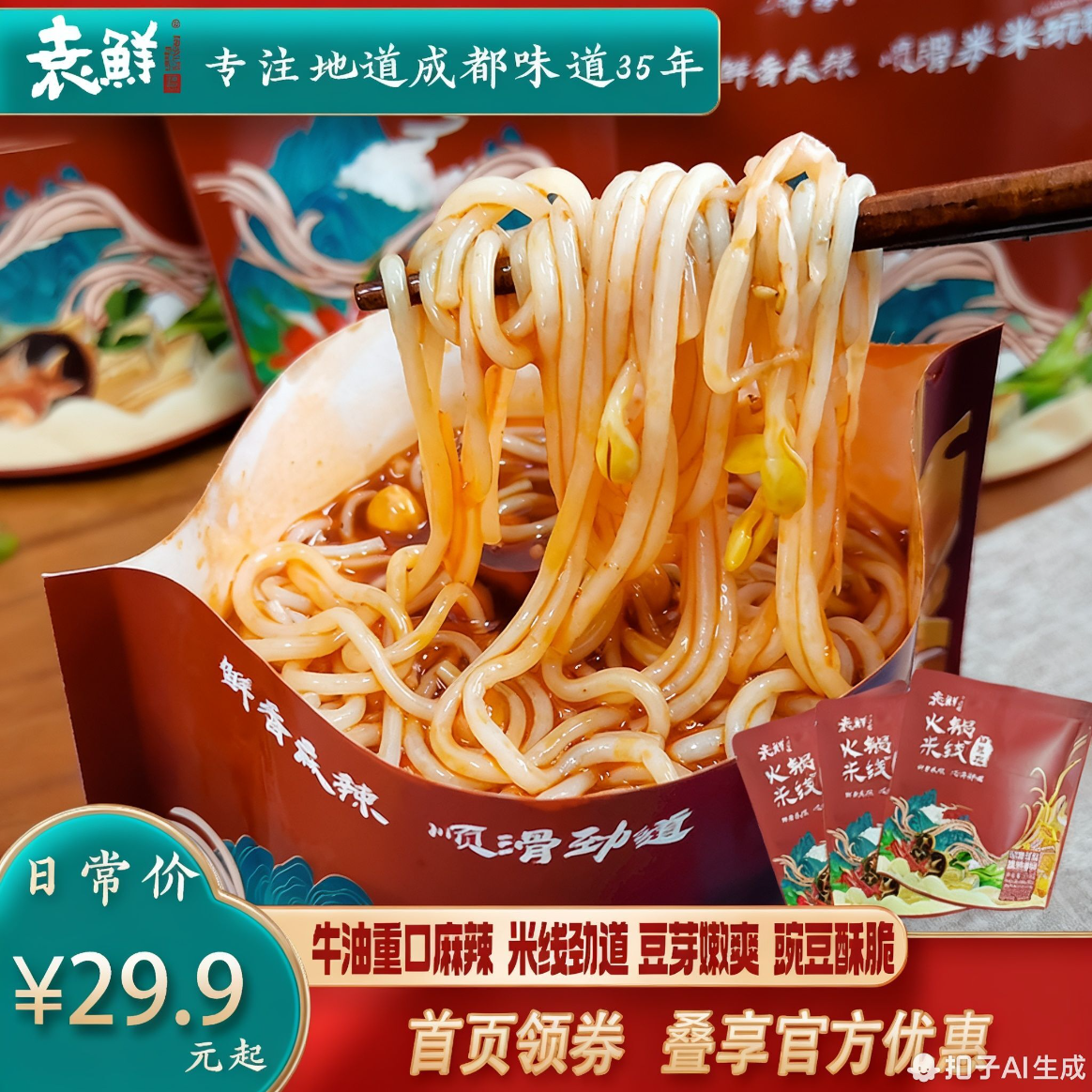 袁鲜火锅米线免煮牛油底料