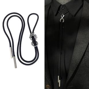 TIE 复古时尚 西部牛仔OLO 蛇幸运8波洛结男领带扣美式 胸针 黑色龙