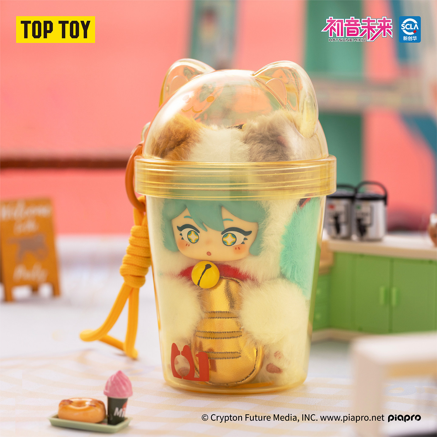 初音未来奶茶杯系列搪胶毛绒盲盒图片
