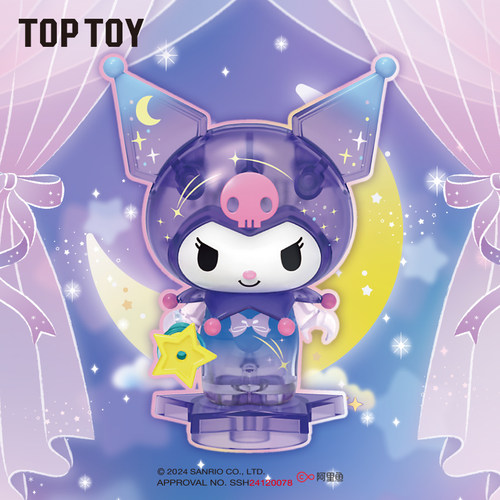 TOP TOY三丽鸥家族人仔拼拼乐酷洛米爱心星月夜系列积木人仔盲袋