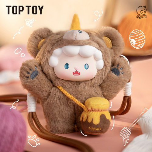 TOPTOY卷卷羊熊熊包系列搪胶毛绒挎包盲盒可爱挂件摆件生日礼物