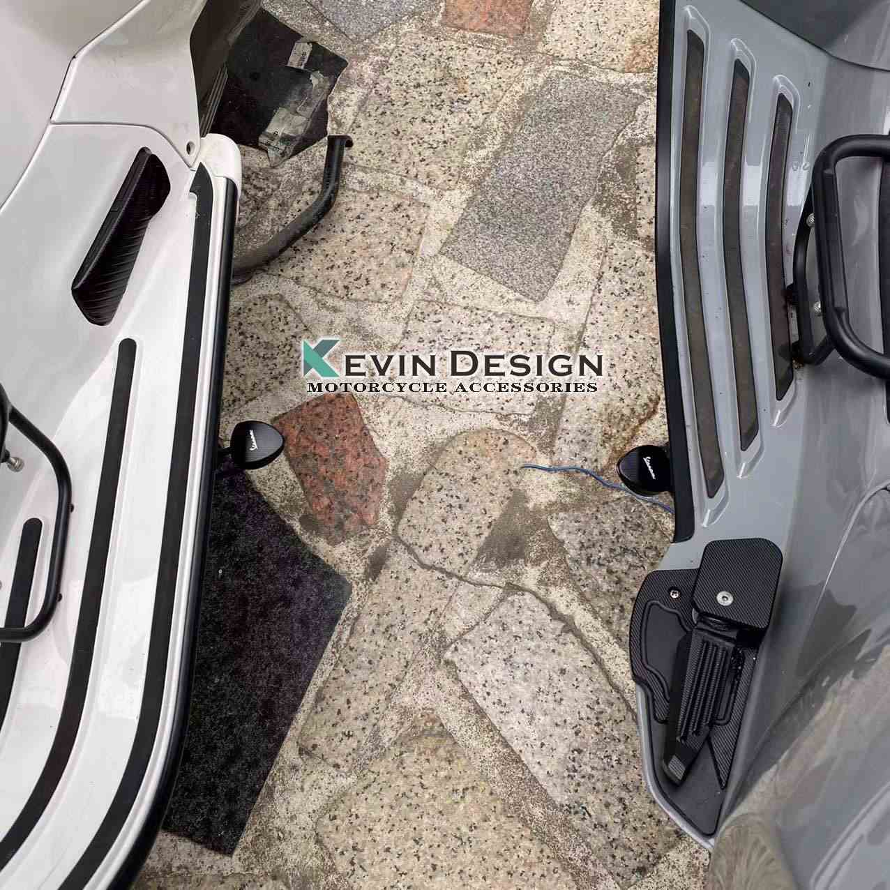 适用VESPA春天冲刺150GTS300改装CNC边撑侧踢加大座侧脚撑垫配件