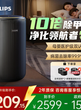 飞利浦空气净化器除甲醛家用净化机除过敏除味吸猫毛全自动AC4228