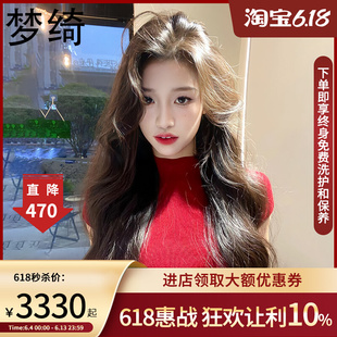 速发假发长卷发真发全真人发八刘字浪大波海自然递针蕾丝全头套式