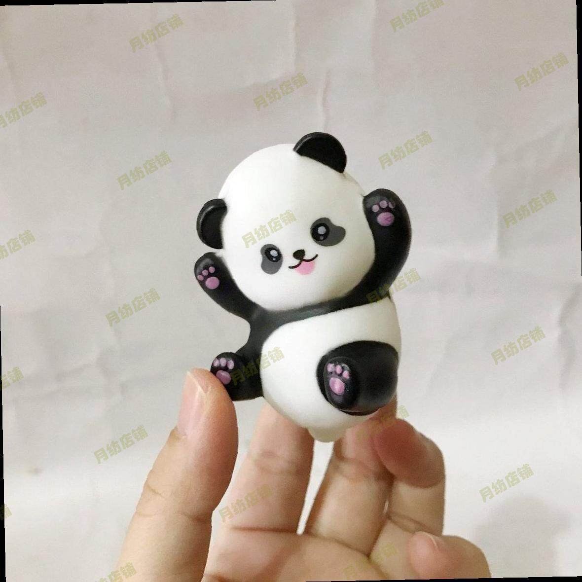 熊猫摆件中秋折塔折纸装饰折龙船竹笋塔可爱高颜值小熊猫蛋糕配饰