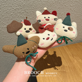 韩系卡通小熊胸针包包配饰围巾衣服点缀饰品背包挂件衣服围巾配饰