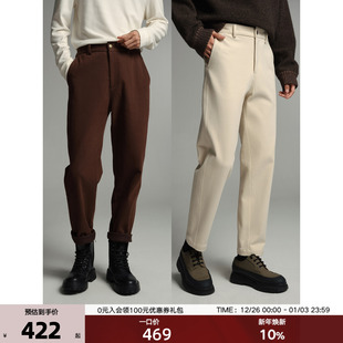 一条过冬 加厚高级休闲裤 暖感植绒工艺老爹裤 男士 冬季 THESSNCE
