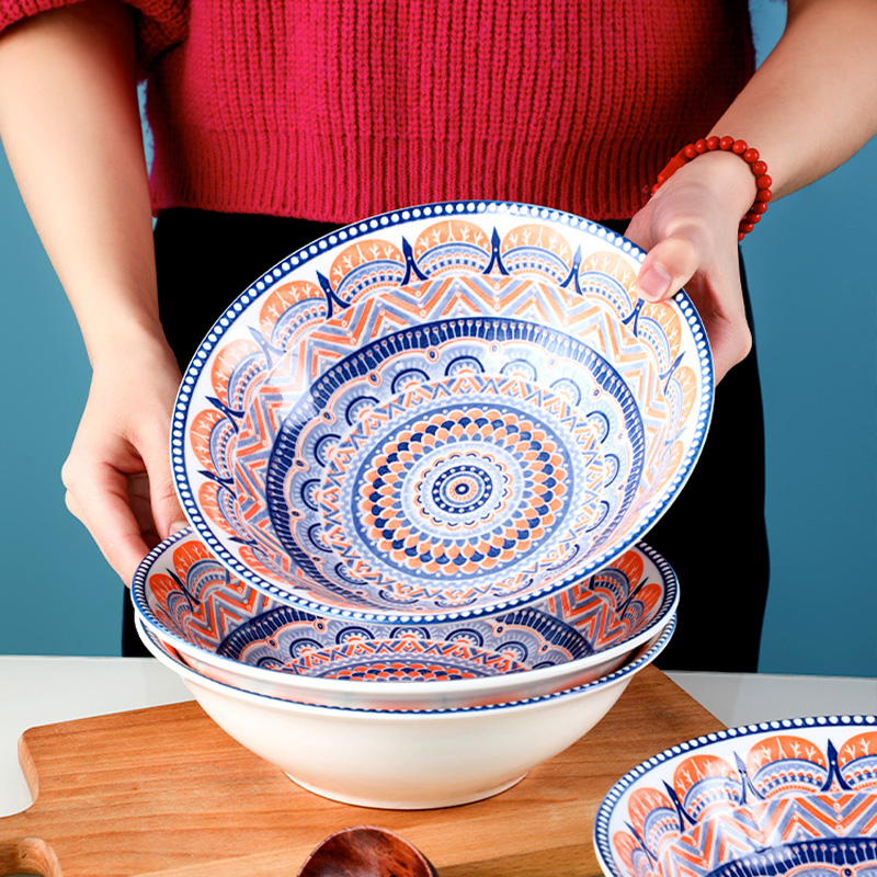 怀恒陶瓷面碗波西米亚大碗
