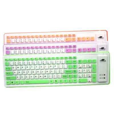 103键硅胶USB折叠硅胶键盘 工厂防水可连接手机办公游戏键盘