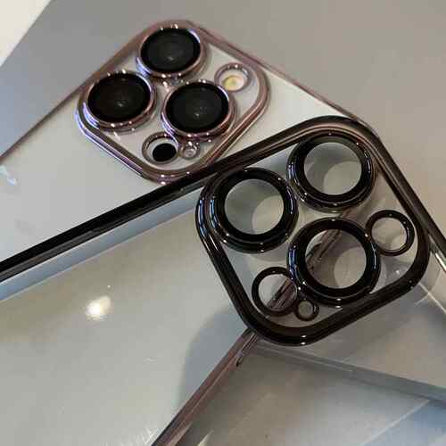 适用iphone15手机壳PC电镀苹果15pro简约14小众13硬12透明max光面