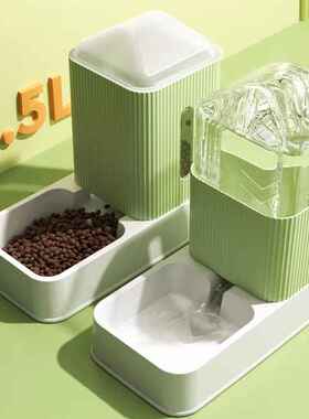 跨境新品宠物饮水器猫碗狗碗猫咪饮水机用品小狗狗自动喂食器套装