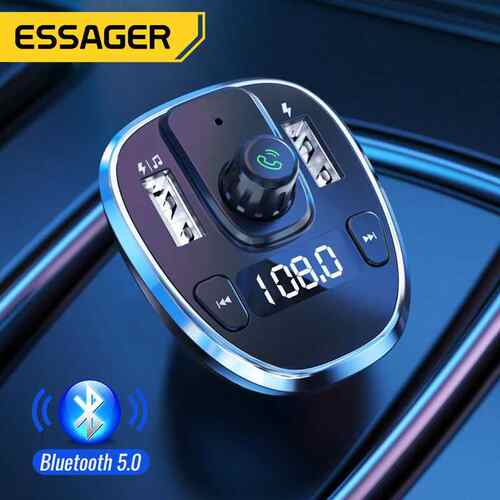 ESSAGER动感系列车载蓝牙MP3车充3.4A双USB车载充电器即插即用款