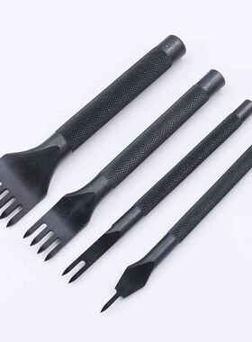 DIY皮革工具皮革打孔菱斩3/4/5/6mm皮具皮雕手缝穿线菱形孔工具冲