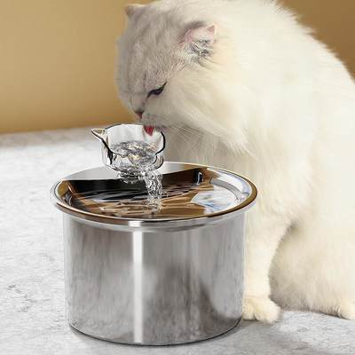厂家2023新款新款不锈钢宠物饮水机智能宠物饮水器自动循环过滤猫