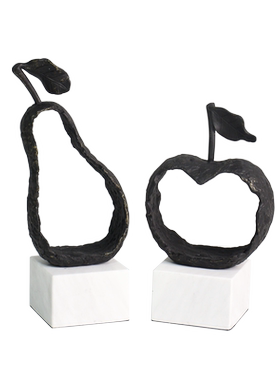 轻奢风样板房几何创意软装饰品