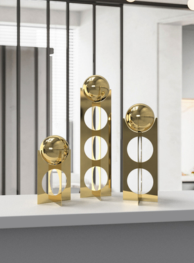 轻奢风支架书桌酒柜办公室装饰品