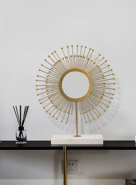 轻奢新中式风客厅玄关电视柜摆件