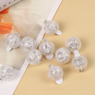 迷你LED发光灯彩灯气球灯黄光闪光灯小圆球灯塑料娃娃玩具配件