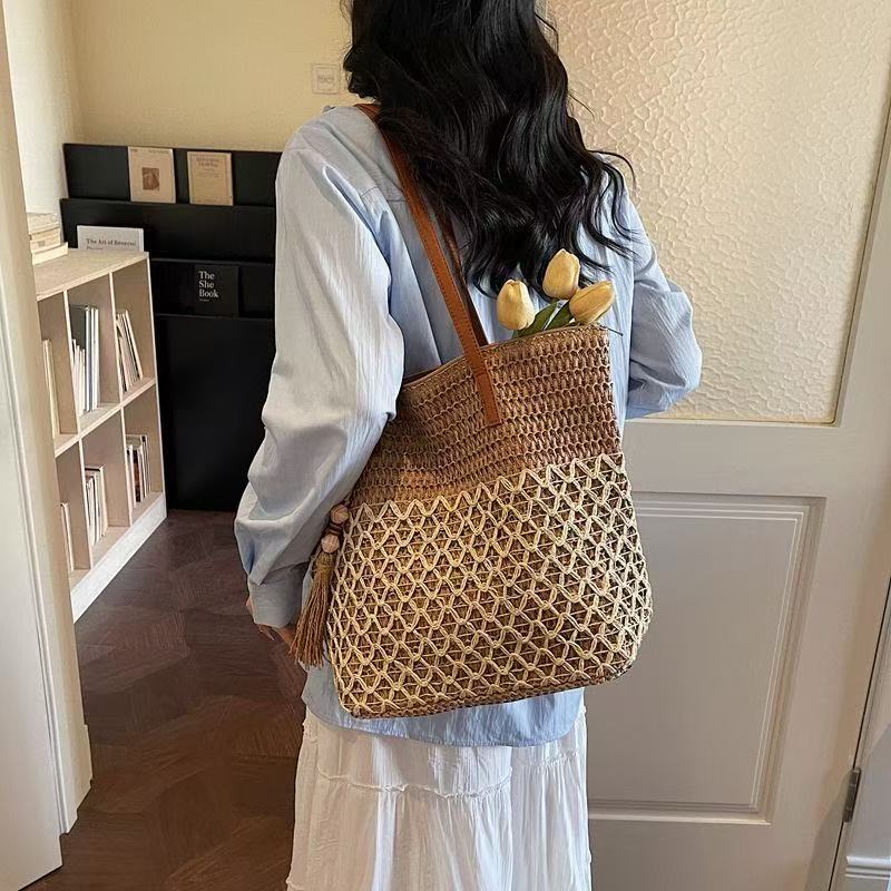 夏季草编包女大容量新款海边度假