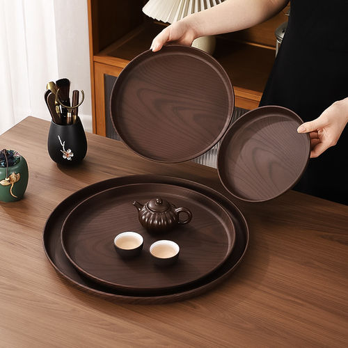 ins风仿木纹长方形圆形多功能