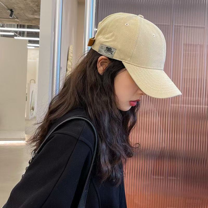 ins风韩版日系纯色棒球帽女夏季