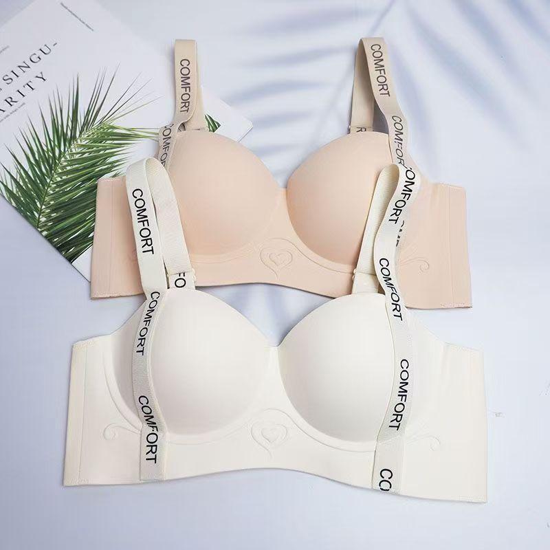 无痕聚拢文胸套装女显大