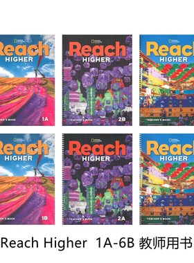 清仓价美国国家地理NGL Reach Higher Teachers book G1AB23456级教材正版鲸鱼外教原版进口教师用书白板软件