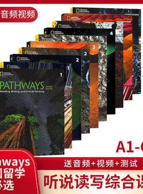 国家地理第二版pathways通途英语 Reading&Writing  Listening&Speaking青少英语阅读写作批判性思维教材新版听说读写F1234级