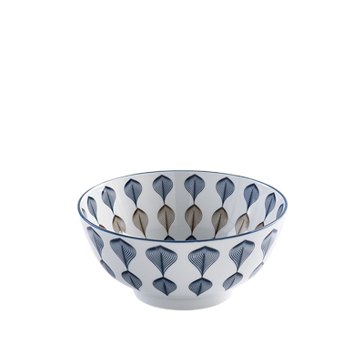 景德镇陶瓷盘子日式和风7/8英寸汤盘釉下彩高温如意盘深菜盘菜碗