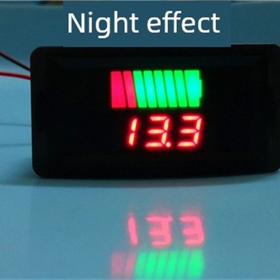 12V48V60V72V电动车电压电量表 直流电瓶 铅酸锂电池 数字显示器