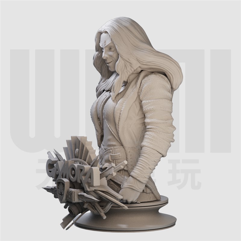 卡魔拉胸像 漫威银河护卫队1/16树脂白模 10比例GK手办模型 394