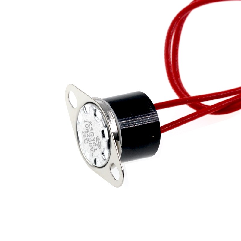 KSD301/302密封防水温控开关 20/30/40/50/60-135度 温控器带引线