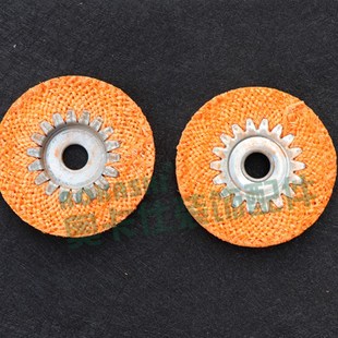 阳江宝铃4寸麻布轮角磨机品质红麻轮麻布轮胶芯铁芯不锈钢抛光轮