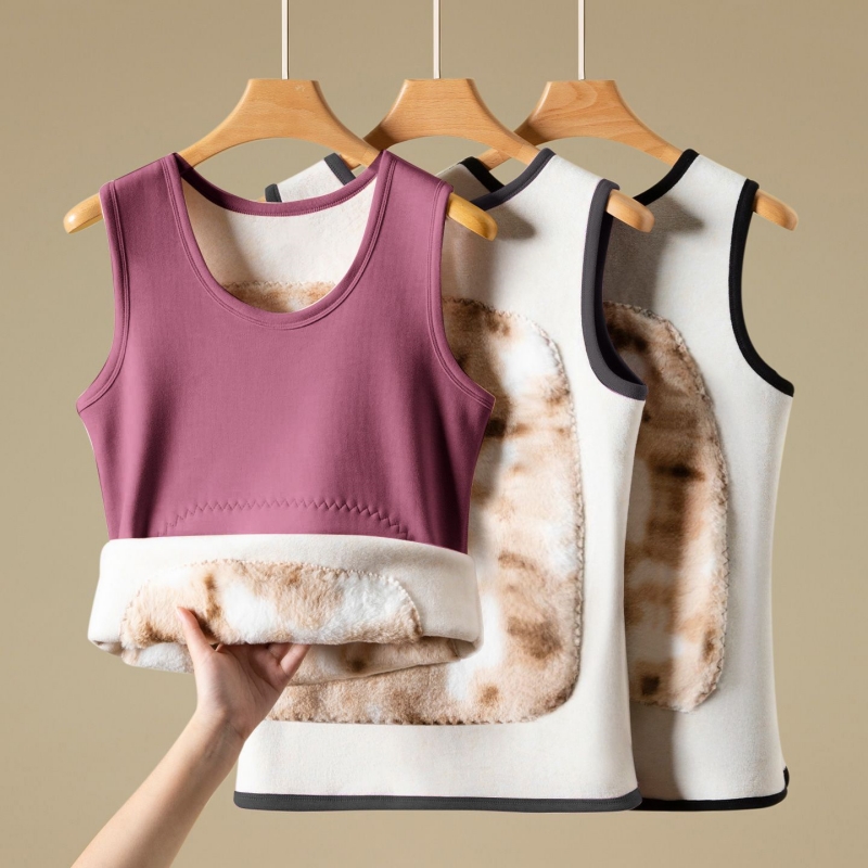 2026秋冬季背心女士加绒加厚保暖