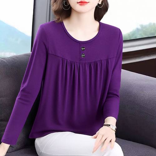 2026春秋季长袖T恤女士宽松女装