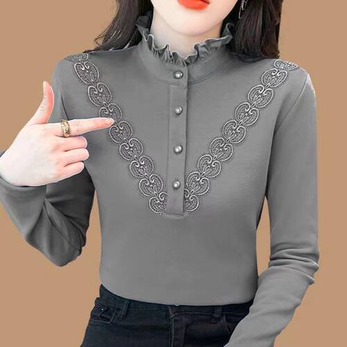 2026秋冬德绒衬衫女T恤气质时尚