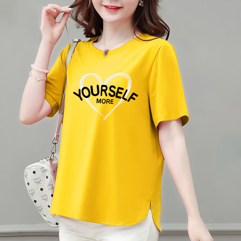 夏季新款纯棉显瘦洋气T恤女装