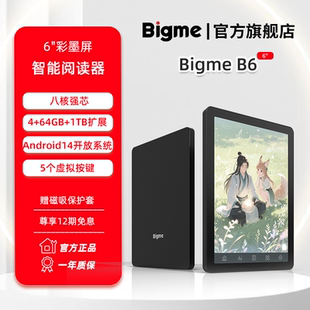 Bigme6英寸八核彩色墨水屏电纸书阅读器300ppi高清墨水屏显示阅览器 旗舰新品