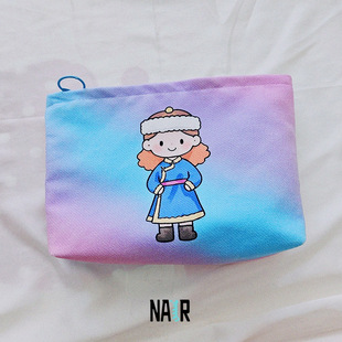 NAIR奈然 蒙古元素布艺化妆品收纳袋手机零钱包化妆袋化妆包