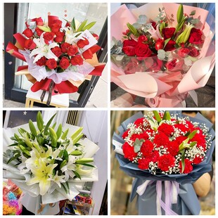 保定市清苑区徐水区涞水县同城鲜花店情人玫瑰百合送朋友长辈老婆