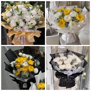 成都市新津县都江堰彭州市菊花鲜花同城配送清明上坟扫墓祭奠悼念