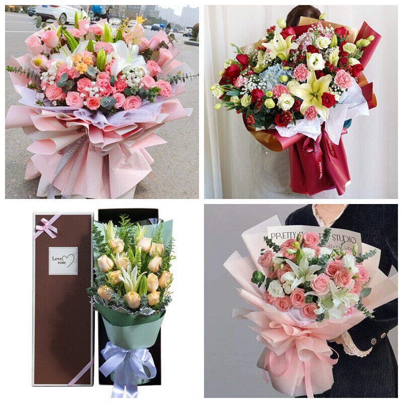 中卫市沙坡头区海原中宁县同城鲜花店生日玫瑰百合送朋友长辈老婆