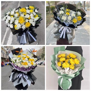 上海市徐汇区徐家汇凌云街菊花鲜花同城配送清明上坟扫墓祭奠悼念