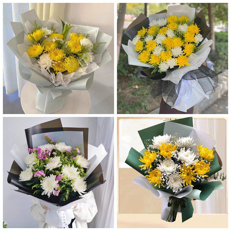 江门市江海区蓬江区新会区菊花鲜花同城配送清明上坟扫墓祭奠悼念
