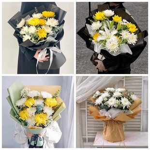 上海徐汇区虹梅康健华泾镇菊花鲜花同城配送清明上坟扫墓祭奠悼念