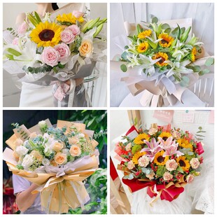 上海宝山区月浦罗泾顾村镇同城鲜花店情人玫瑰百合送朋友长辈老婆