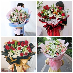 张掖市山丹县临泽县肃南县同城鲜花店情人玫瑰百合送朋友长辈老婆